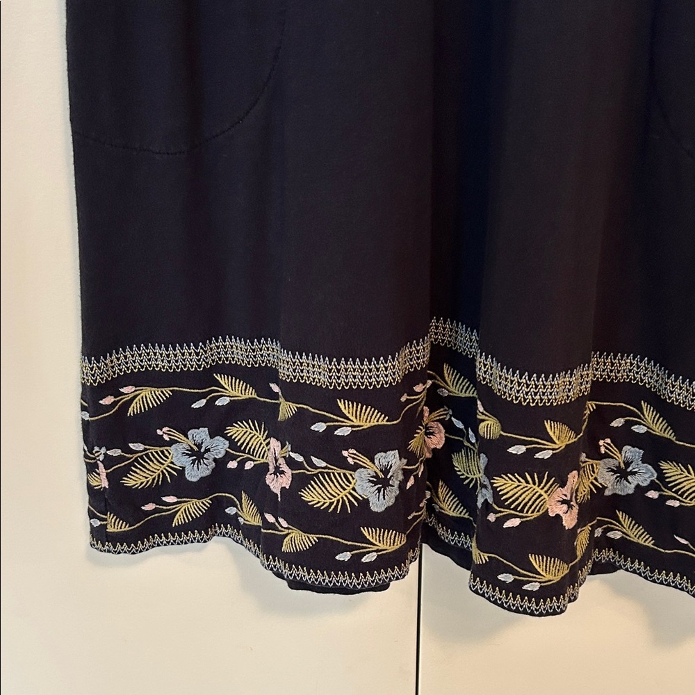 J. Jill dark blue Dress with Floral Accents - Picture 3 of 8